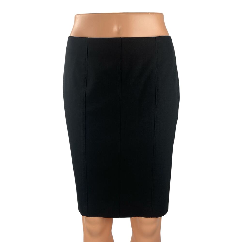 Brooks Brothers Women's Black High Rise Office Midi Straight Pencil Skirt Size 8